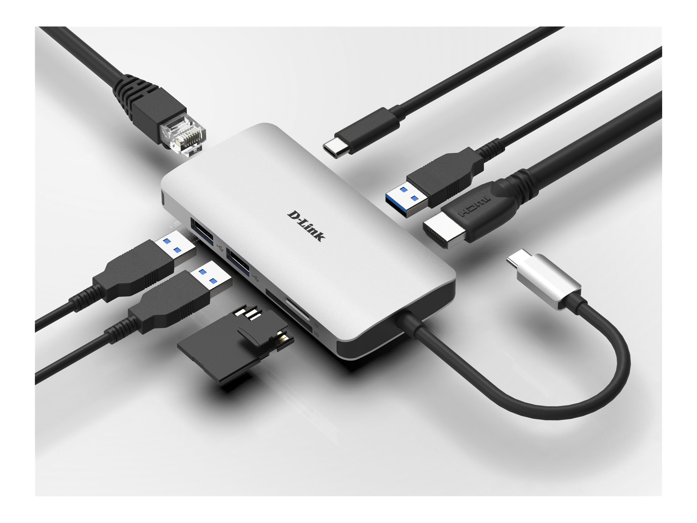 D-LINK DUB-M810 8-in-1 USB-C Hub Vorderansicht