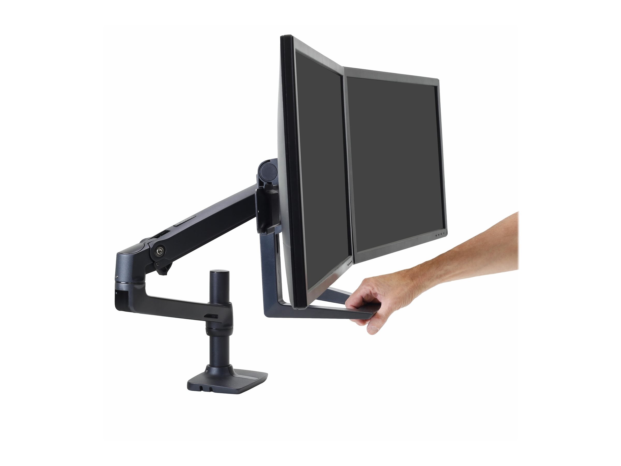 Detailansicht des ERGOTRON LX Dual Direct Griff Kits matte schwarz