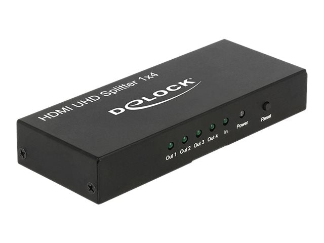 DELOCK Splitter HDMI in > 4 x HDMI out 4K UHD Vorderansicht