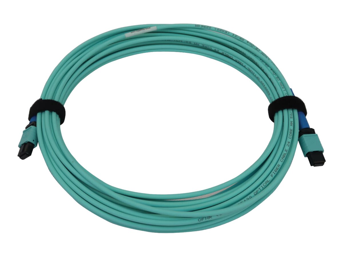 EATON TRIPPLITE 40/100/400G Multimode 50/125 OM3 Fiber Optic Cable 24F MTP/MPO-PC F/F LSZH Aqua 10m 32