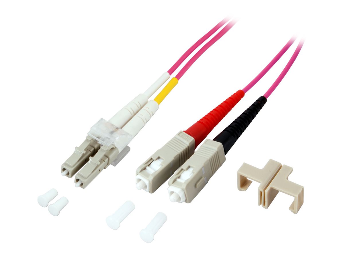 EFB LWL Kabel Duplex Jumper LC-SC 50/125 OM4 10 Meter - Vorderansicht