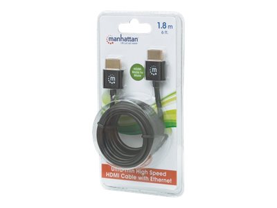 MANHATTAN High Speed HDMI Kabel 1,8m ultra dünn Verpackung