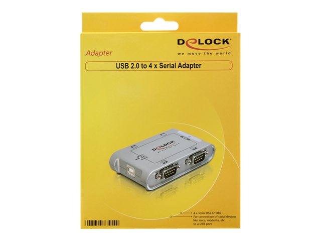 DELOCK USB 2.0 zu 4 Port Seriell HUB - Vorderansicht