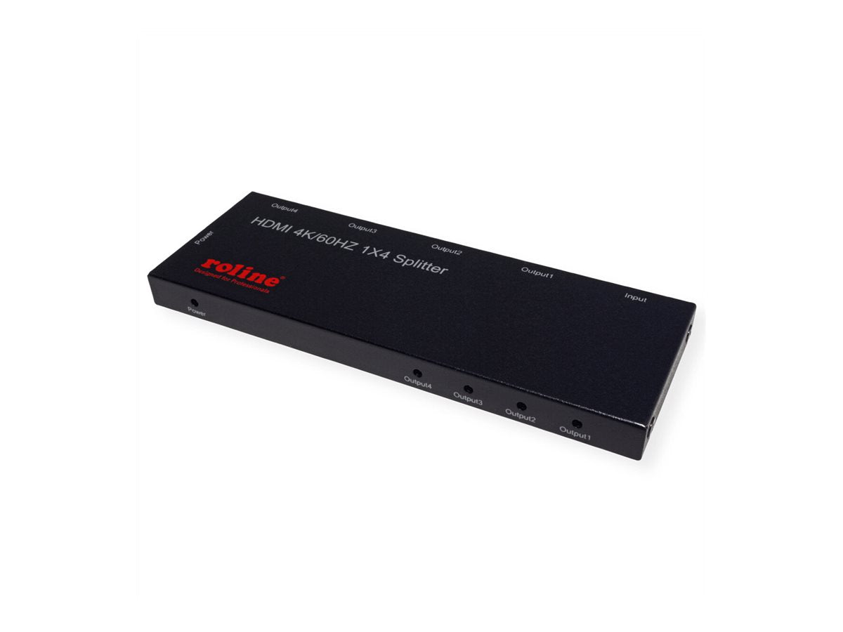 ROLINE HDMI Video-Splitter Ultra Slim 4fach Vorderansicht