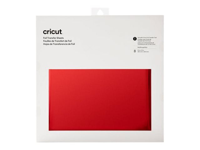 CRICUT Transfer Foil Sheets 30x30cm Rot Detailansicht