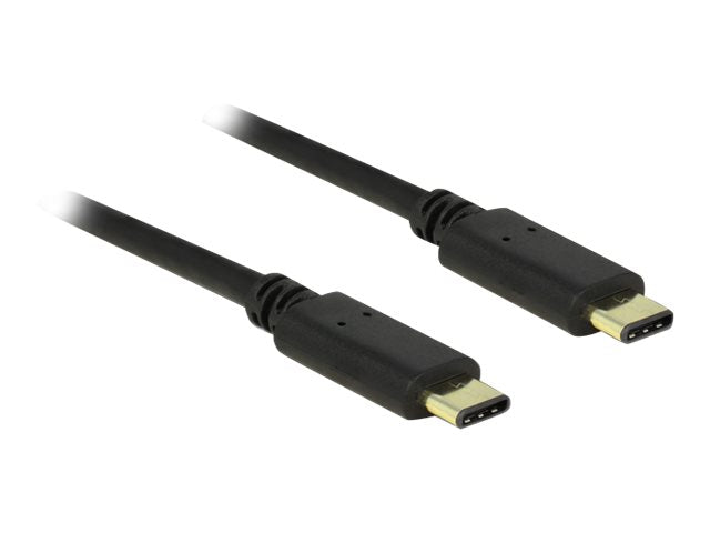 DELOCK Kabel USB Typ-C 2.0 Stecker 2,0 m schwarz - Vorderansicht