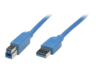 TECHLY USB3.0 Anschlusskabel blau 0,5m Vorderansicht