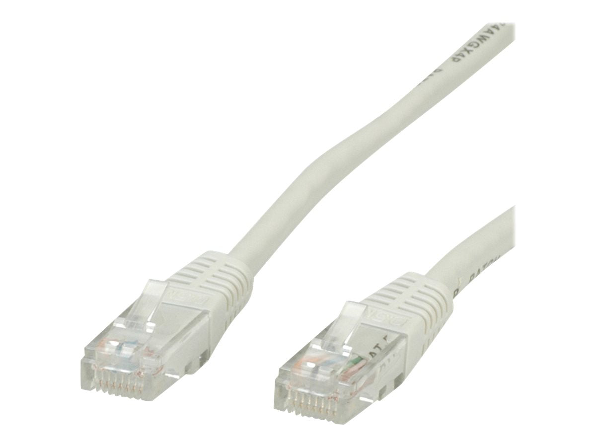 VALUE Patchkabel Kat.5e Class D UTP grau 3m - Vorderansicht