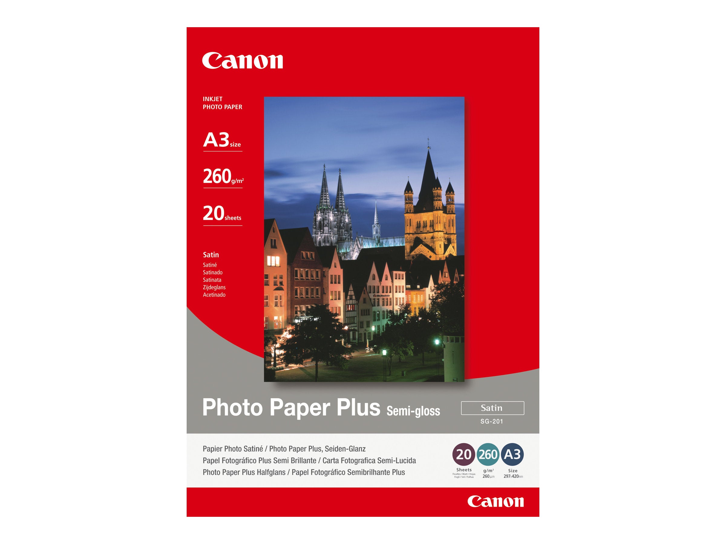 CANON SG-201 Fotopapier A3 260g/m2 Vorderansicht