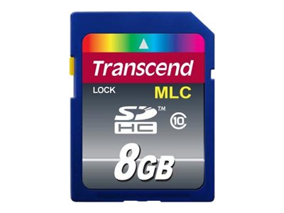 TRANSCEND 8GB SDHC Class10 CARD (MLC) Industrie Vorderansicht