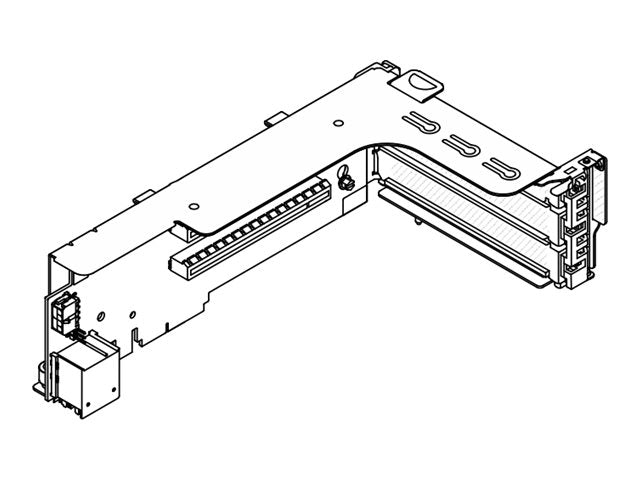 LENOVO ISG ThinkSystem SR650 V3 x16/x16/E PCIe Gen5 Riser 1/2 Option Kit v2 - Vorderansicht