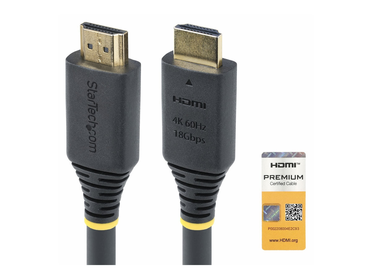 STARTECH.COM 5m Premium Zertifiziertes High Speed HDMI Kabel 4K 60Hz/1440p 144Hz 18Gbps UHD HDMI 2.0 Arc Kabel TV/PC