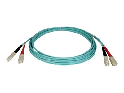 EATON TRIPPLITE 10Gb Duplex Multimode 50/125 OM3 LSZH Fiber Patch Cable SC/SC - Aqua 10M - Vorderansicht