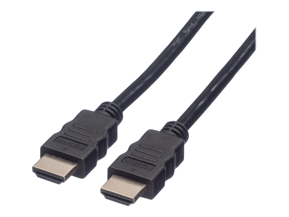 VALUE 4K HDMI Ultra HD Kabel mit Ethernet ST/ST schwarz 1m - Vorderansicht