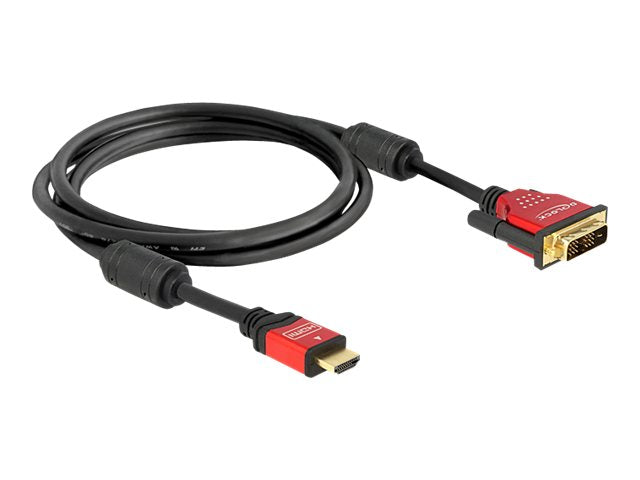 DELOCK Kabel HDMI A/DVI - 18+1 - St/St 1,8m - Vorderansicht