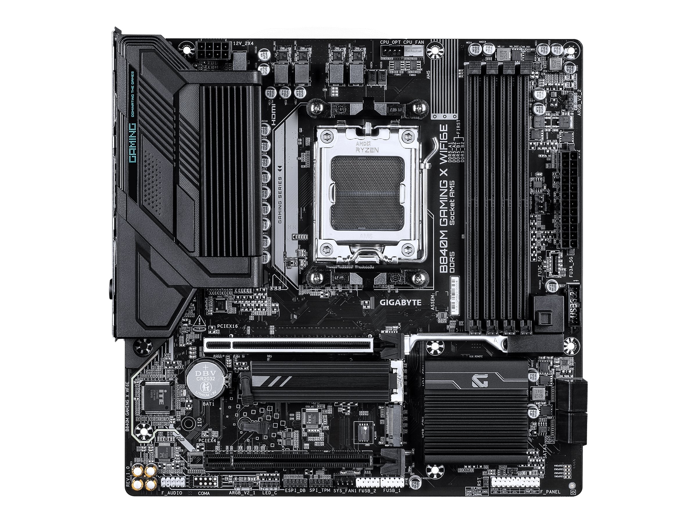 GIGABYTE B840M GAMING X WF6E Motherboard Vorderansicht