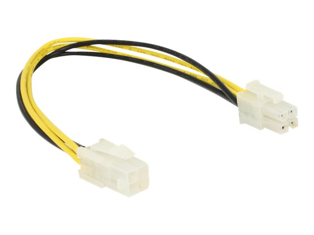 DELOCK Verlängerungskabel P4 4 Pin Stecker > P4 4 Pin Buchse 30 cm - Vorderansicht