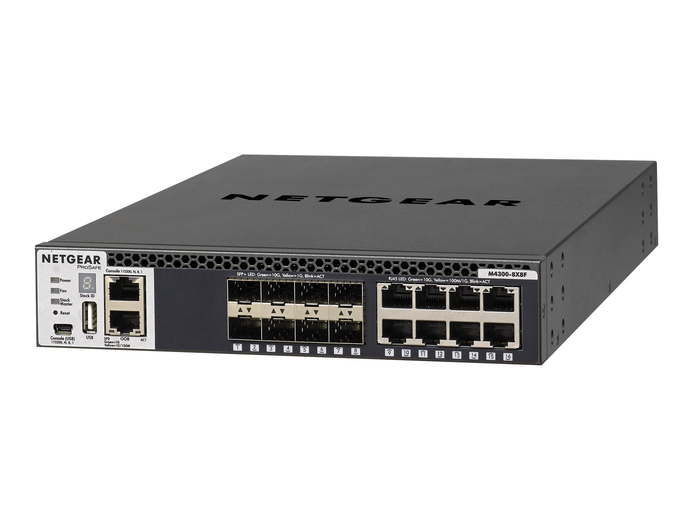 NETGEAR M4300-8X8F Stackable Switch Vorderansicht