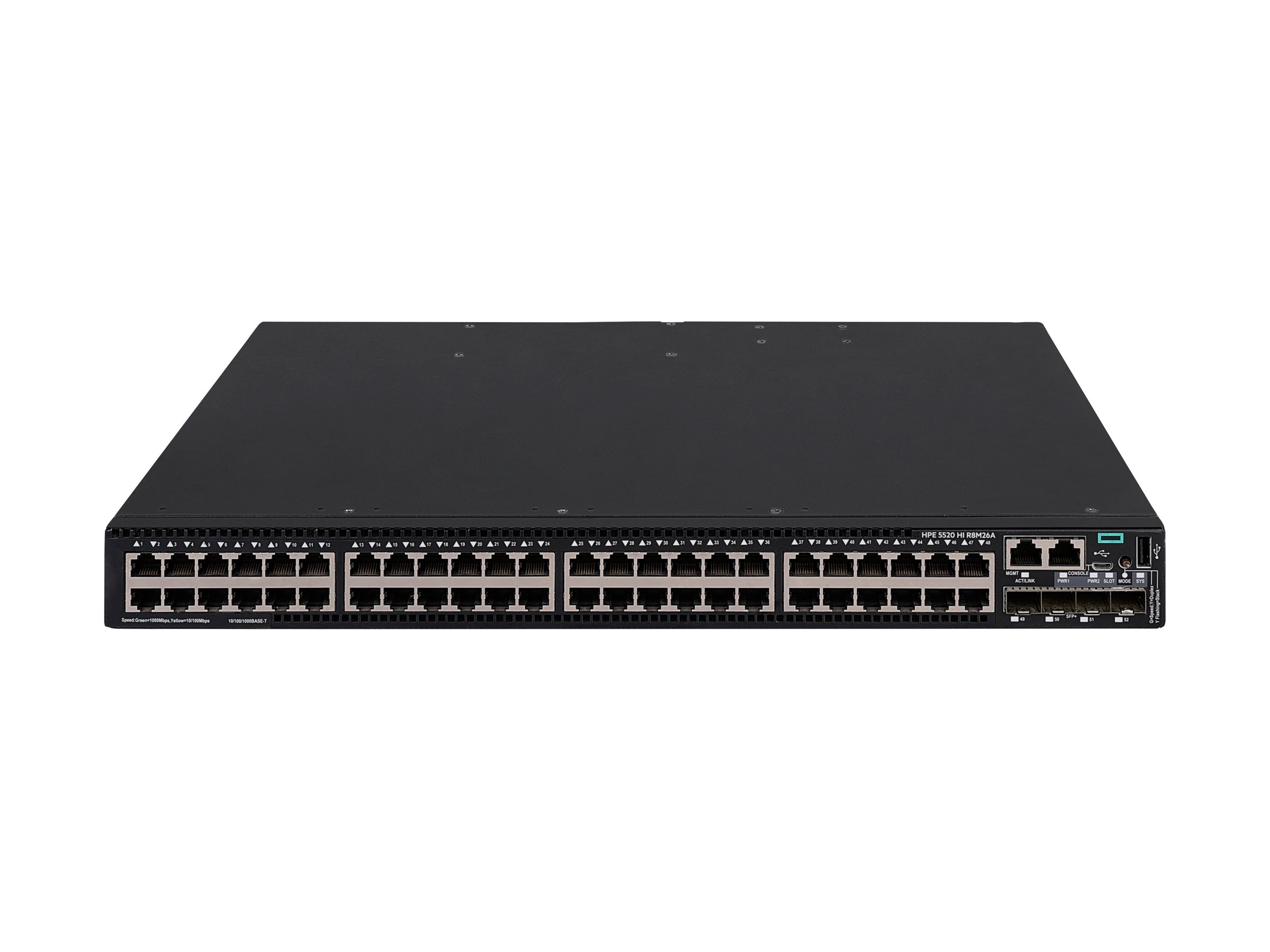HPE FlexNetwork 5520HI Switch 48G 10/100/1000BASE-T 4 10G/1G BASE-X SFP+ 1 exp 2 fan trays 2 PS Slot