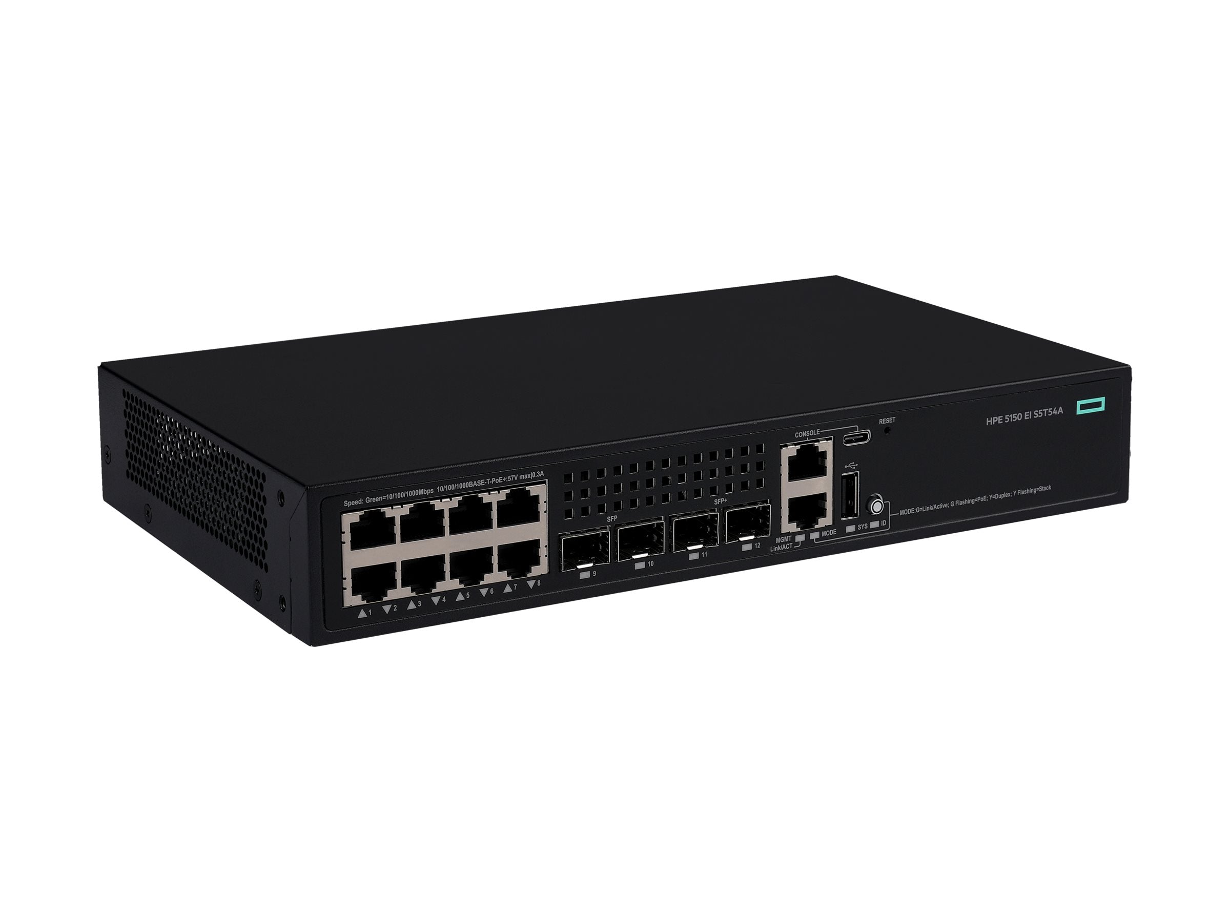 HPE Networking Comware Switch 8p 10M/100M/1G PoE+ 2p SFP 1G 2p SFP+ 1G/10G 5150EI EU en
