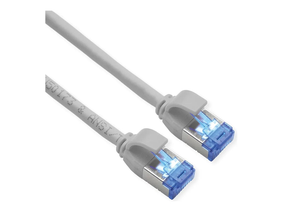 ROLINE Patchkabel Kat.6A grau 5m - Vorderansicht