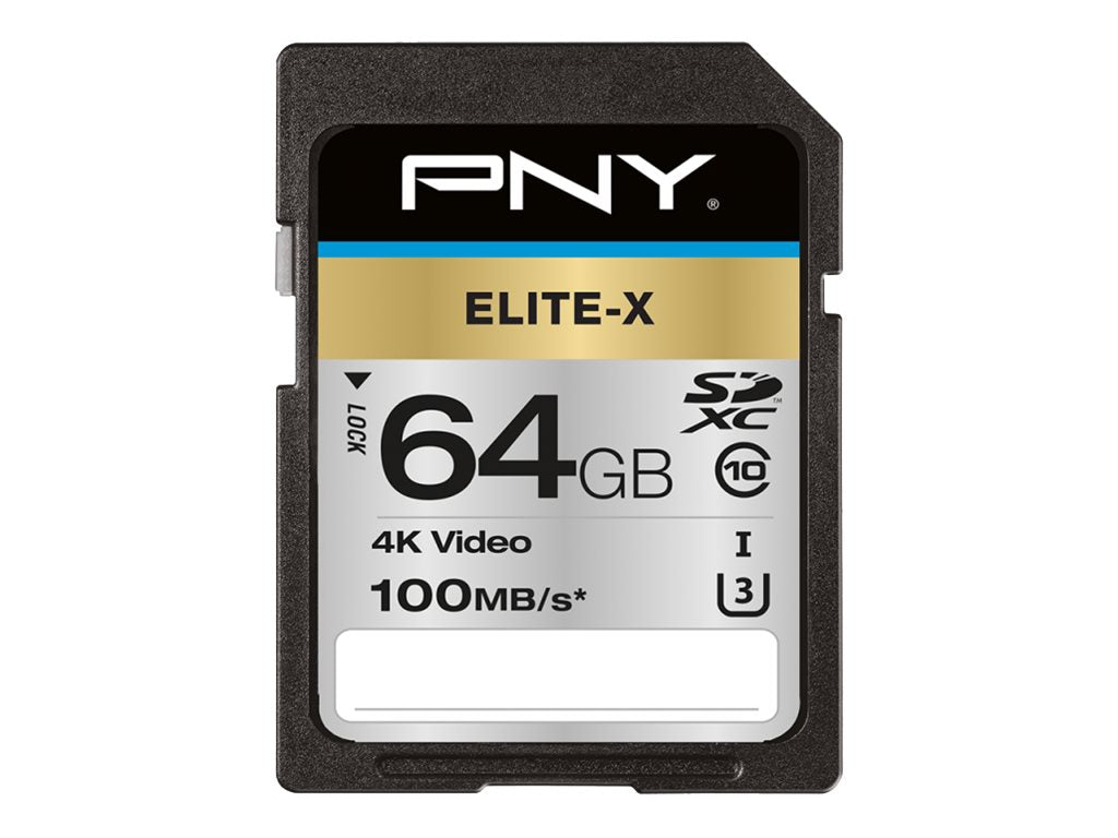 PNY Memory Card 64 GB SDHC SD ELITE X Vorderansicht