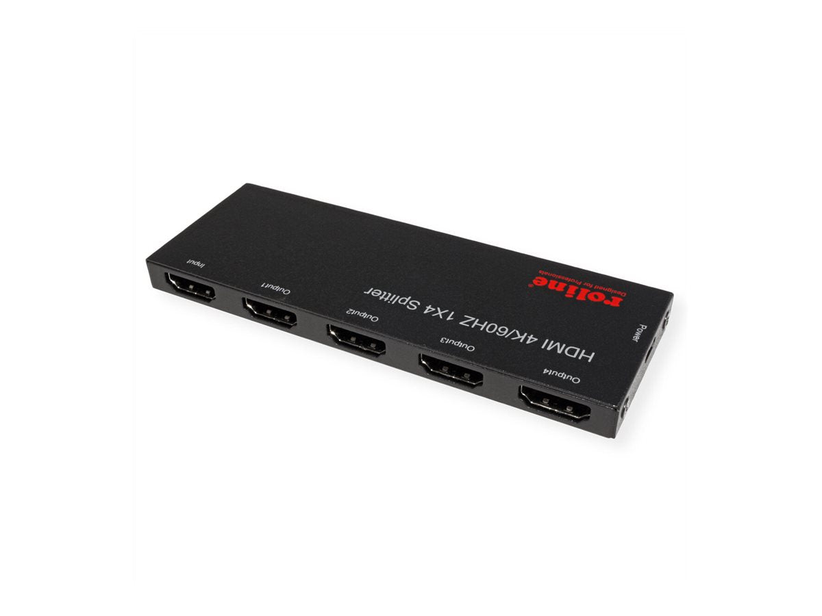 ROLINE HDMI Video-Splitter Ultra Slim 4fach Anschlussansicht
