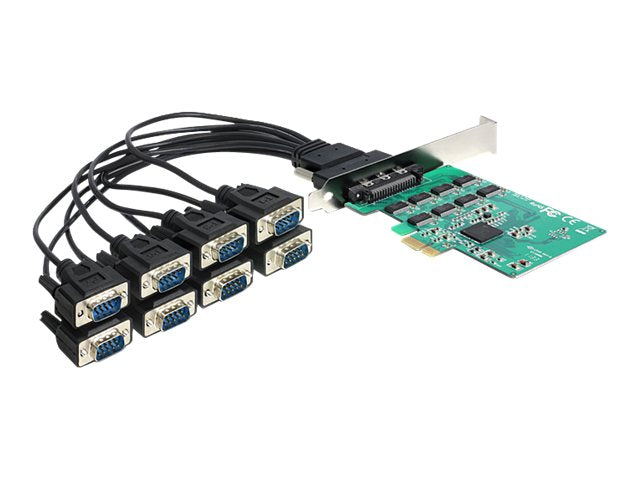 DELOCK PCIe Seriell 8x RS-232 High Speed 921K Vorderansicht