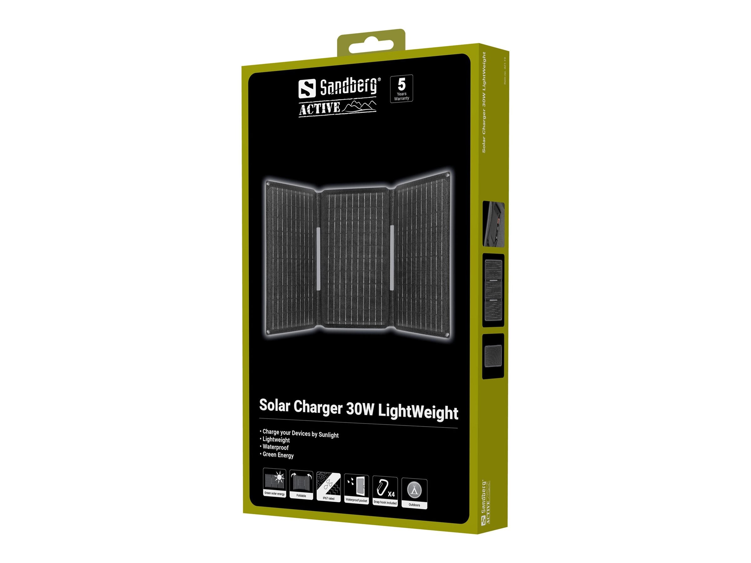 SANDBERG Solar Charger 30W LightWeight Vorderansicht
