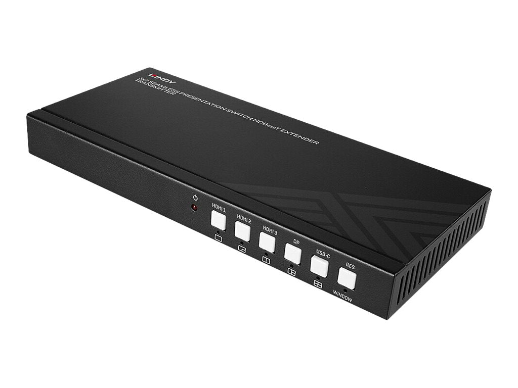 LINDY 5x2 Seamless Presentation Switch HDBaseT Extender Anschlussansicht