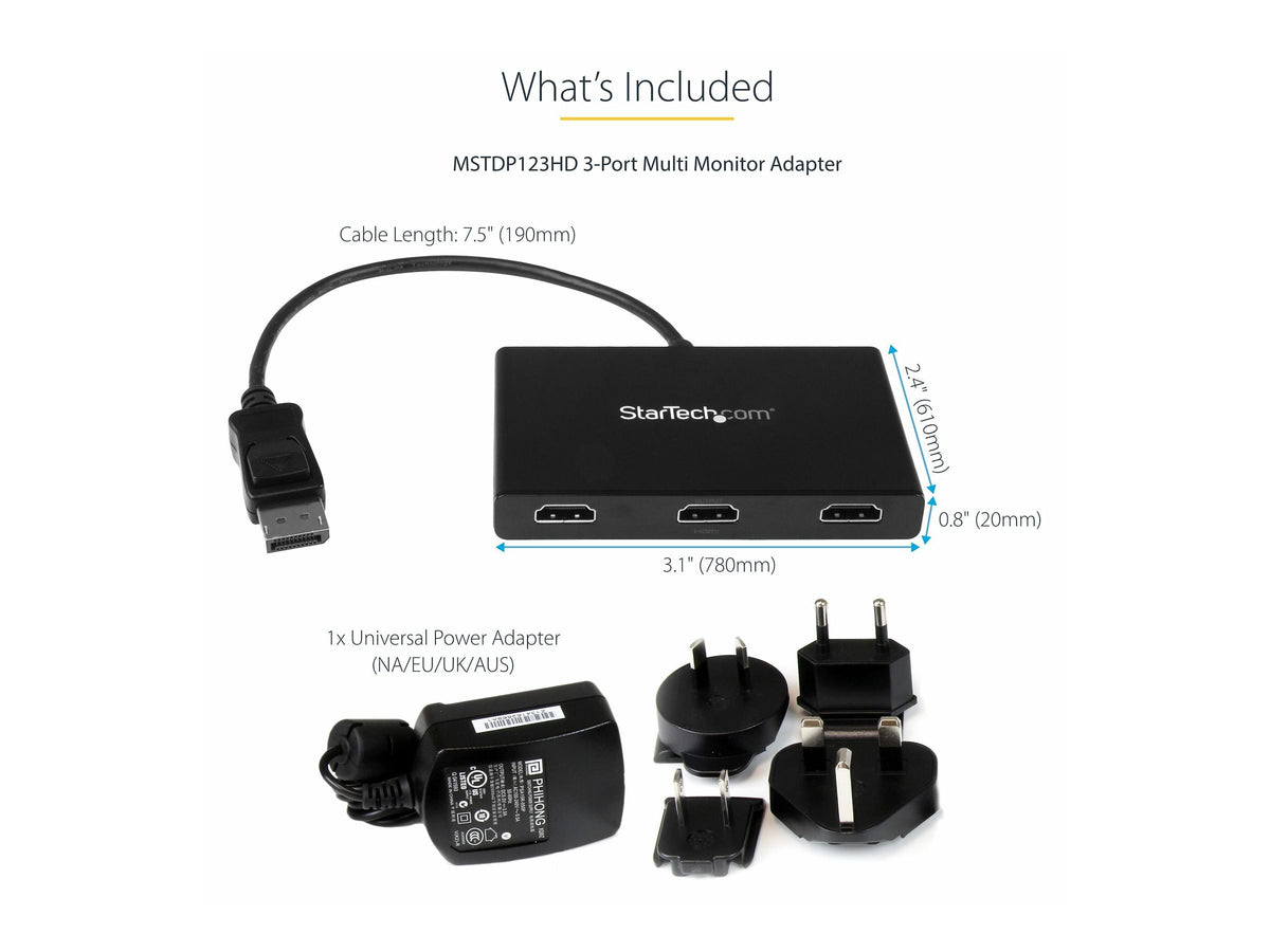 STARTECH.COM MST-Hub - DisplayPort-auf-3xHDMI Verpackung