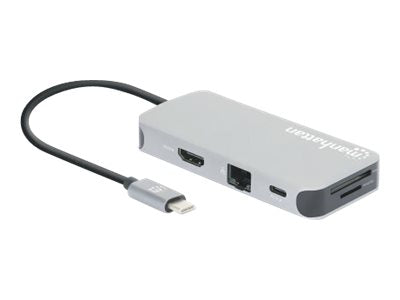 MANHATTAN USB-C 8-in-1-Dockingstation Vorderansicht