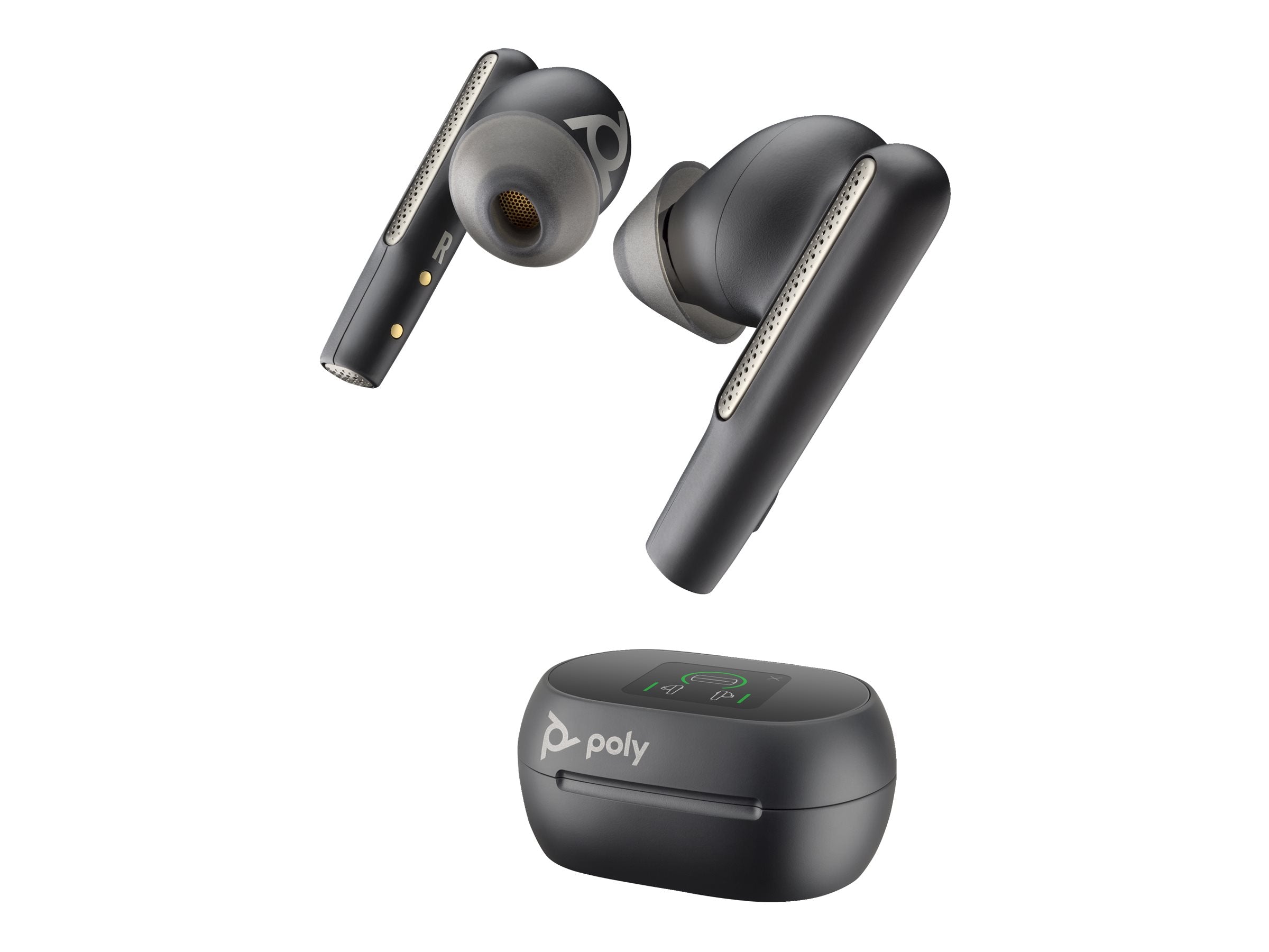 HP Poly Voyager Free 60+ UC M Carbon Black Earbuds Detailansicht