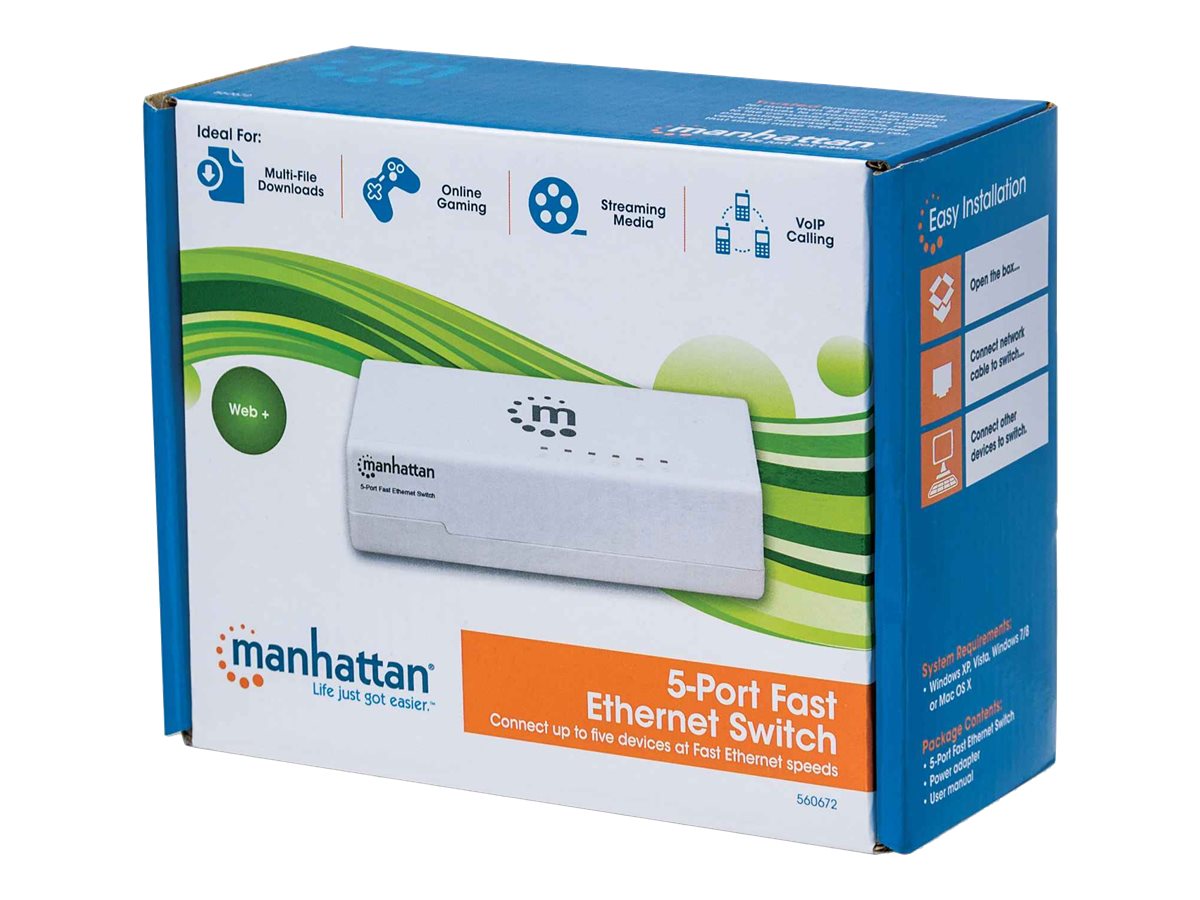 MANHATTAN 5-Port Fast Ethernet Switch Vorderansicht