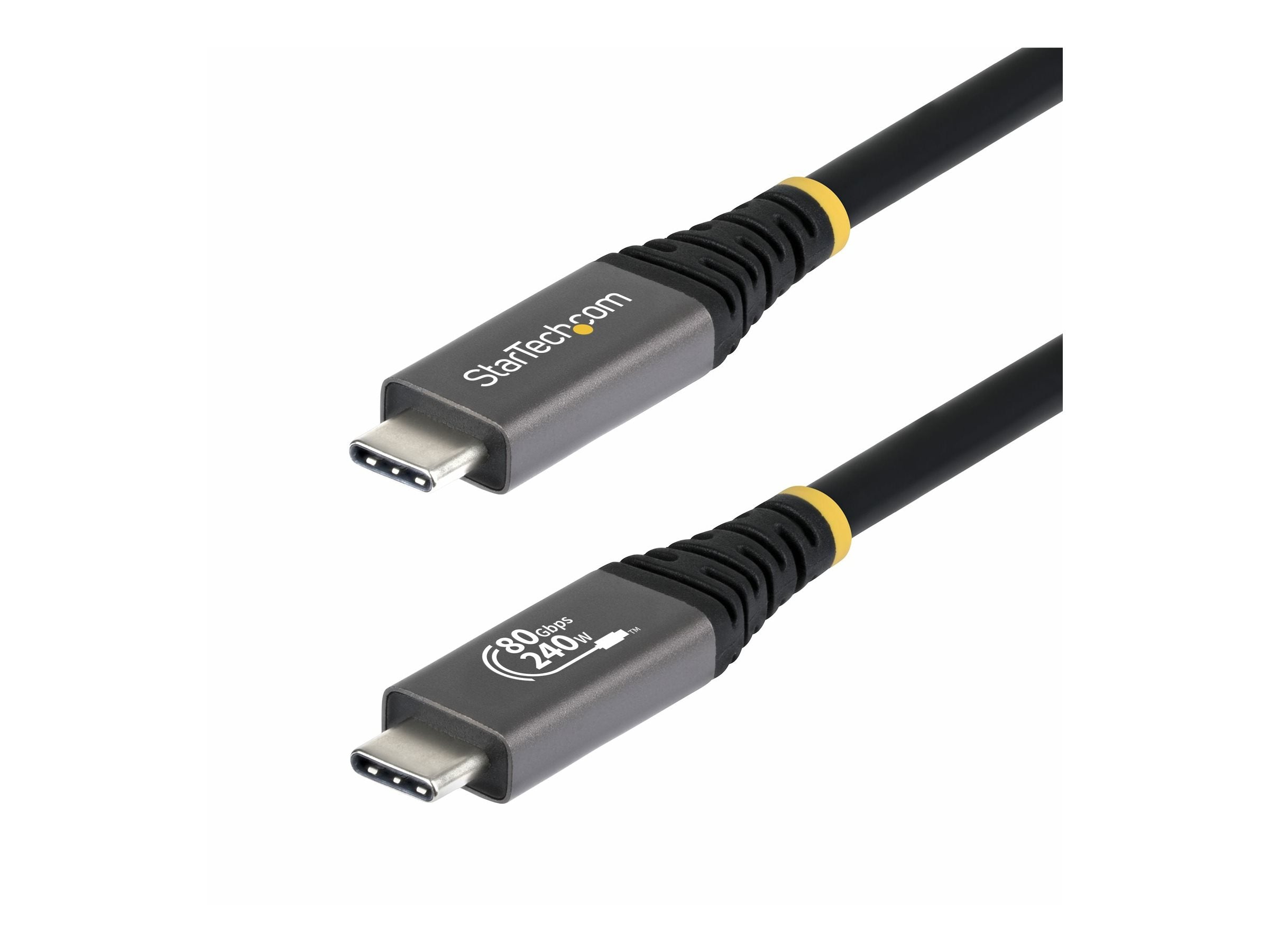STARTECH.COM 1m USB4 Kabel 80Gbps USB-IF-zertifiziertes USB-C Ladekabel 240W 8K 120Hz-4K 240Hz DP2.1monitorkabel Thunderbolt 4