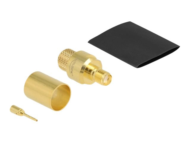 DELOCK SMA Buchse zum Crimpen LMR400 - Vorderansicht