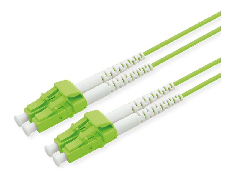 ROLINE LWL-Kabel 50/125um OM5 LC/LC LSOH Low-Loss-Stecker grun 7m - Vorderansicht