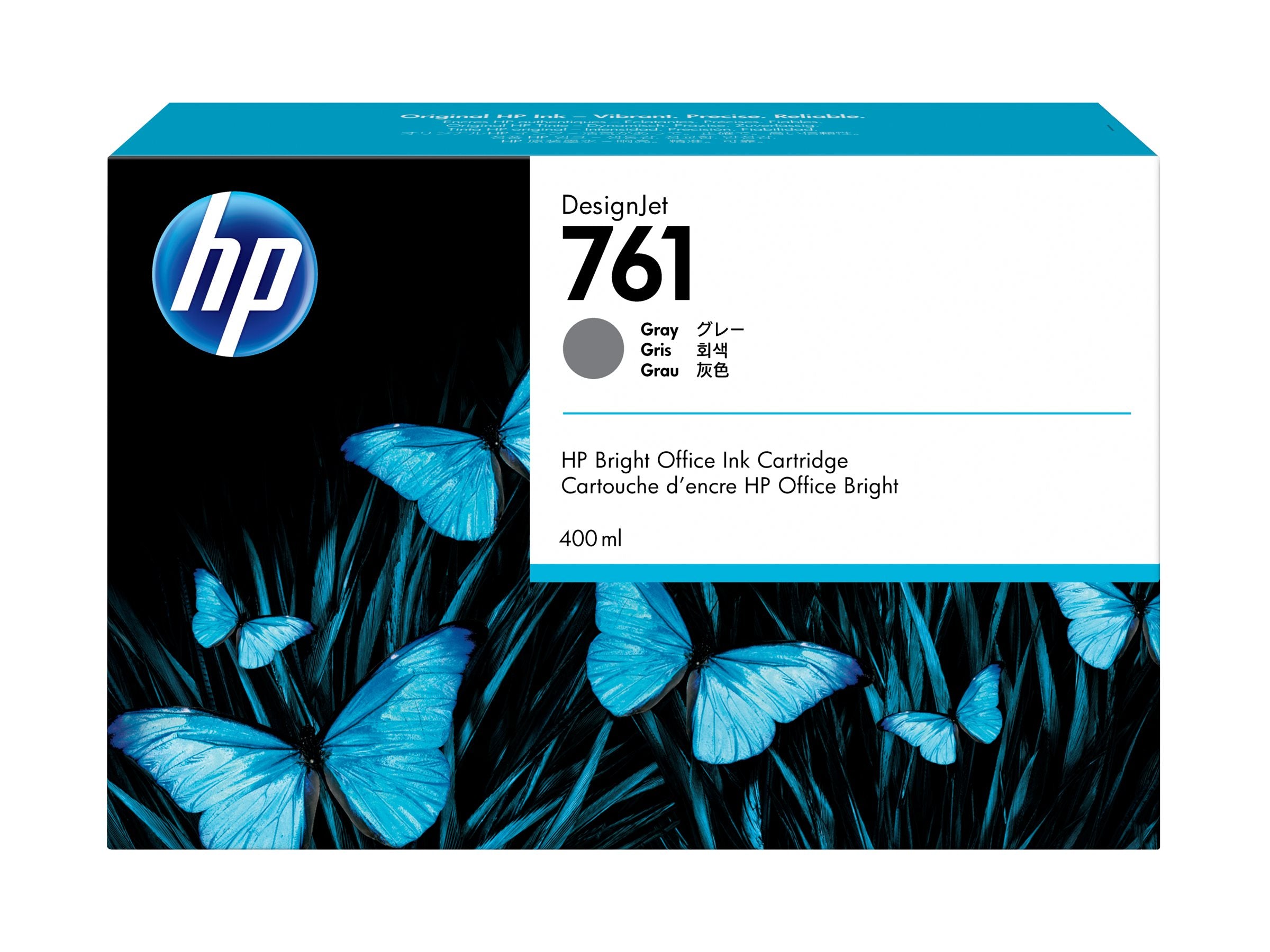 HP 761 Original Tinte grau Vorderansicht