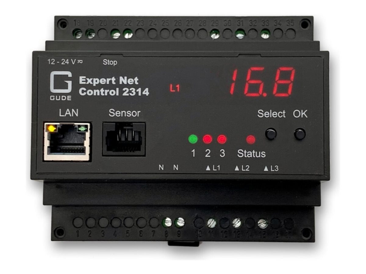 GUDE 2314-1 IP-Relais Steuerung mit 3 Ausgängen und Energiemessung DIN Rail