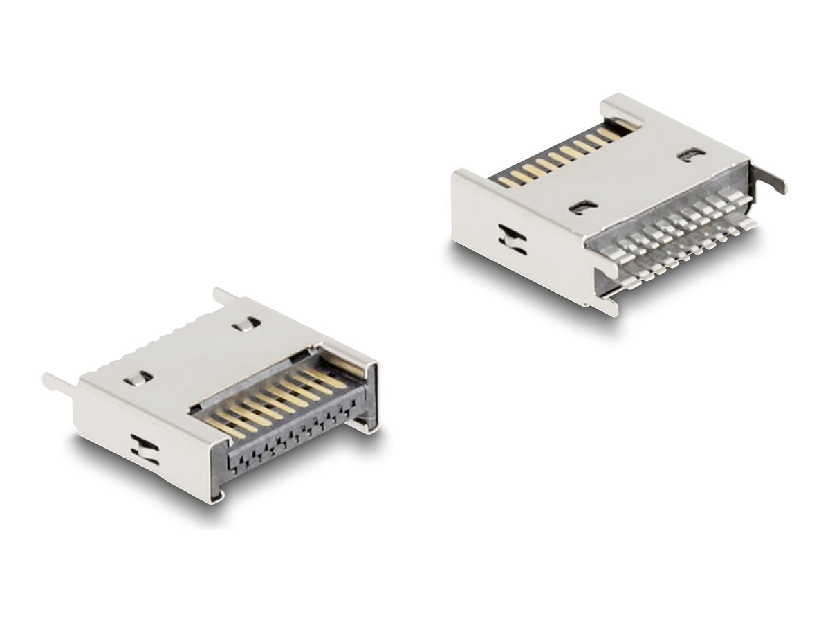 DELOCK USB 10 Gbps Typ-E Key A 20 Pin Stecker gerade zur SMT Lötmontage - Vorderansicht