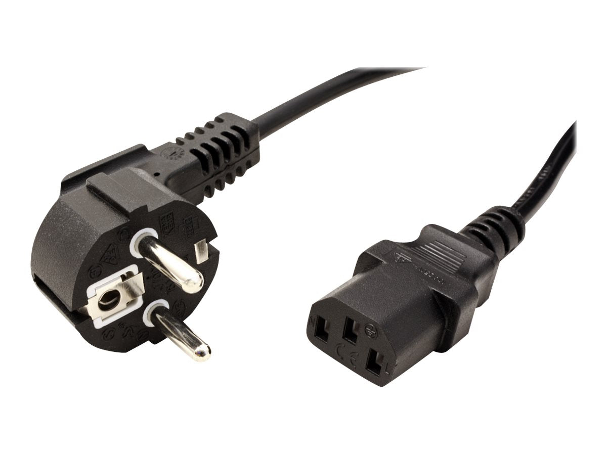 VALUE Netzkabel gerade IEC-Buchse schwarz 0,6m Detailansicht