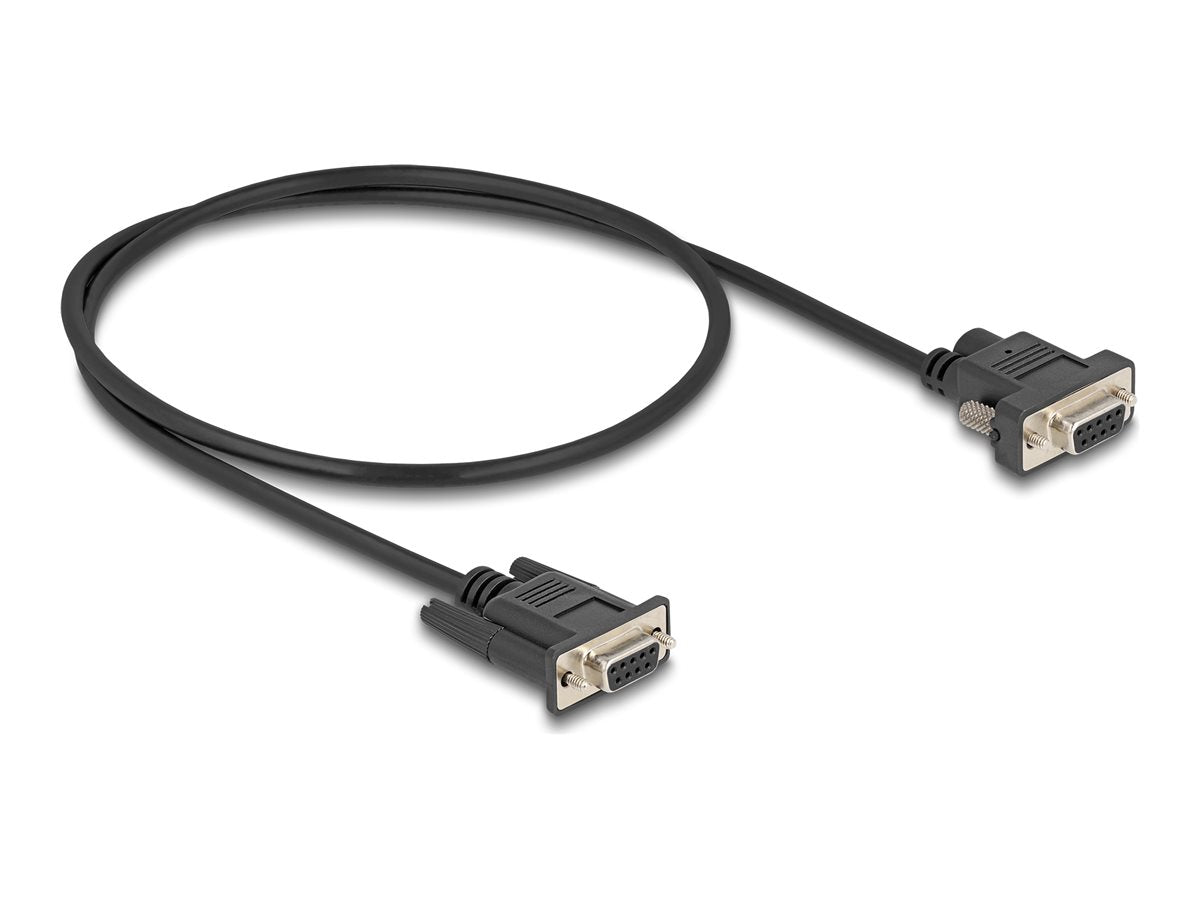 DELOCK Seriell Kabel RS-232 D-Sub9 Buchse zu D-Sub9 Buchse 0,5m - Vorderansicht