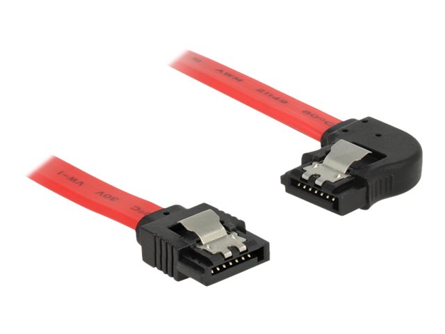 DELOCK SATA 6 Gb/s Kabel gerade auf links gewinkelt 30cm - Vorderansicht