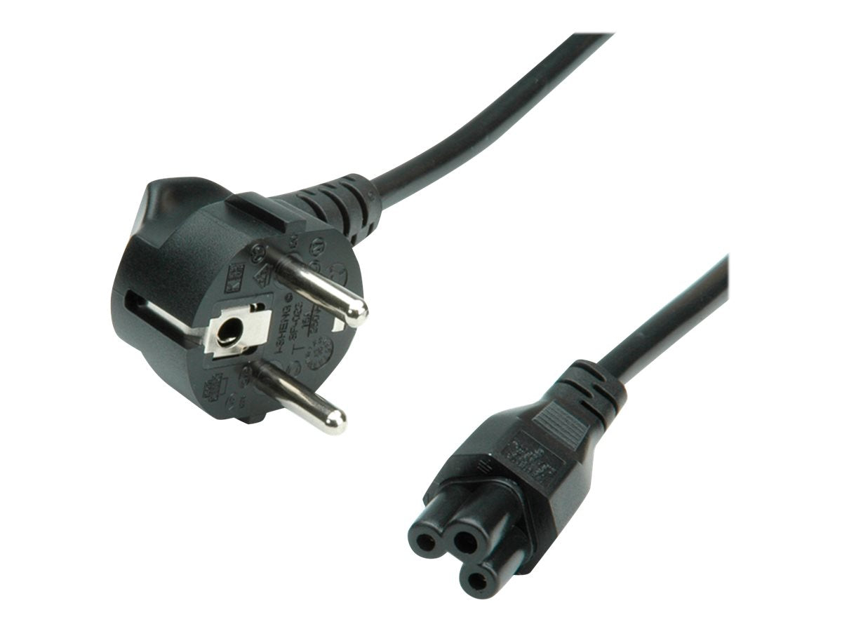 VALUE Netzkabel 3pol. Notebook-Buchse schwarz 1,8m - Verpackung