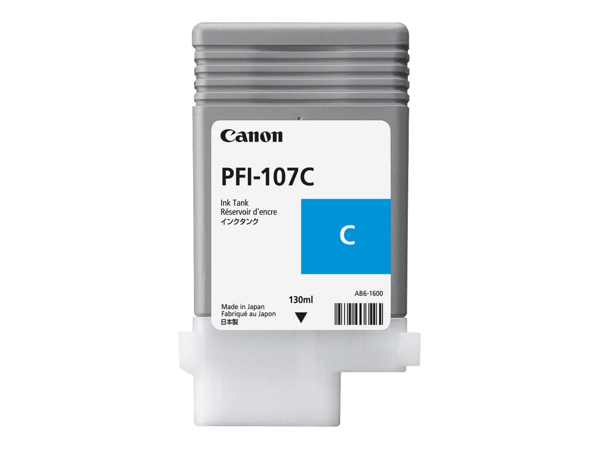 CANON PFI-107C Tinte cyan Vorderansicht