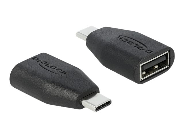 DELOCK USB Datenblocker USB Type-C Stecker zu Typ-A Buchse Vorderansicht
