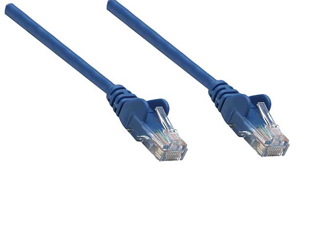 INTELLINET Netzwerkkabel Cat6A S/FTP CU LS0H 2m Blau Vorderansicht