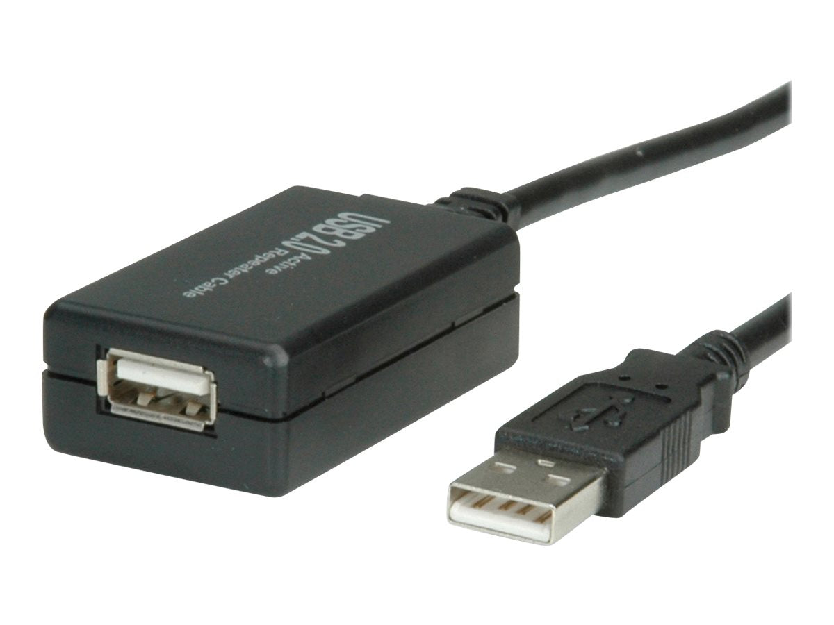 VALUE USB 2.0 Verlängerung aktiv mit Repeater schwarz 12m - Vorderansicht