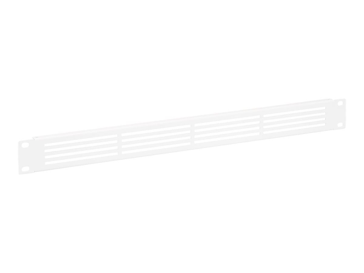 RACKMOUNT 1U Ventilated Blind Plate White - Vorderansicht