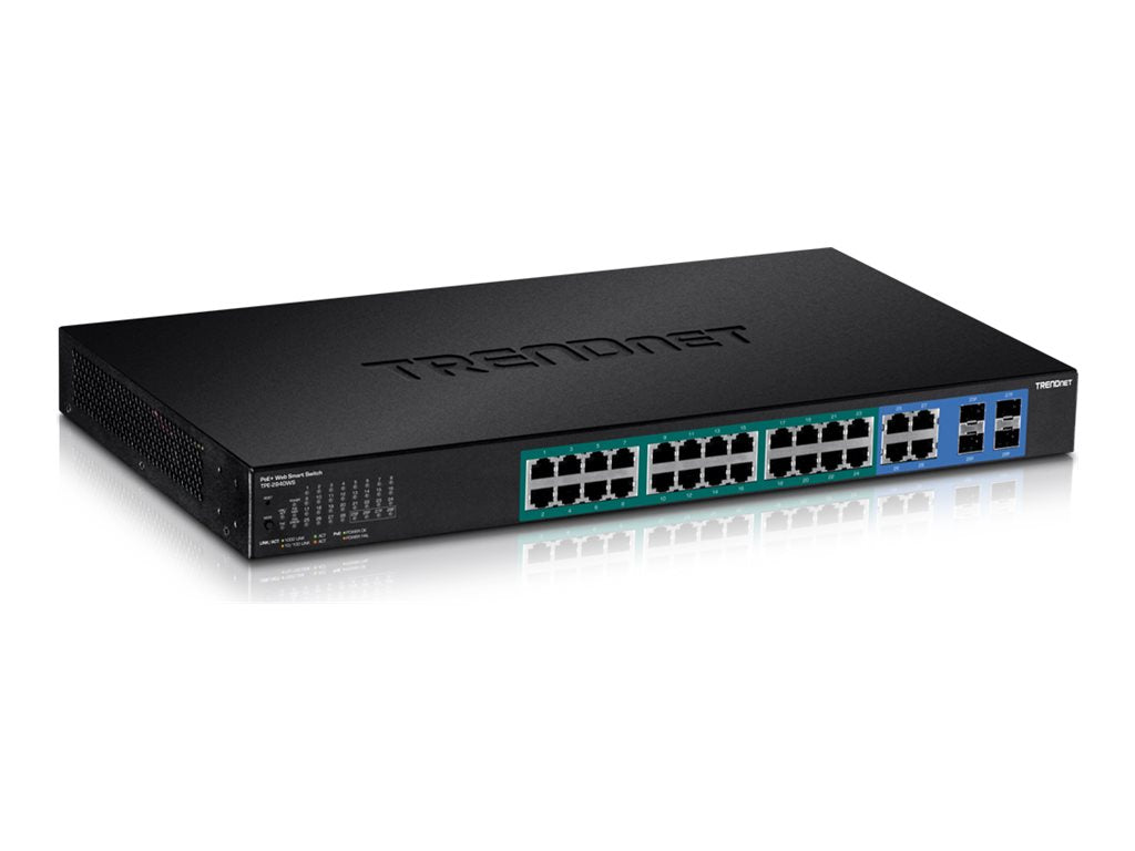 TRENDNET TPE-2840WS 28-Port POE+ Switch Rückansicht